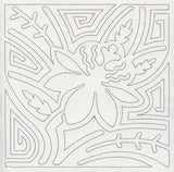 Mola Passion Flower Quilting Square (Single Run)