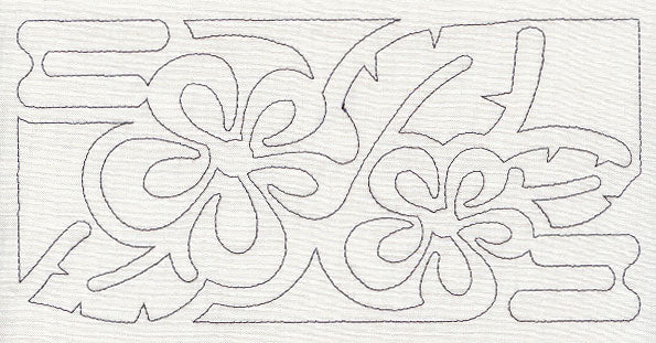 Mola Floral Quilting Border (Single Run)