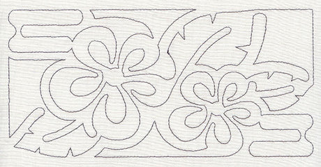 Mola Floral Quilting Border (Single Run)