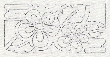 Mola Floral Quilting Border (Single Run)