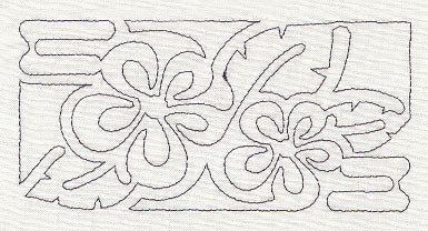 Mola Floral Quilting Border (Single Run)