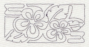 Mola Floral Quilting Border (Single Run)