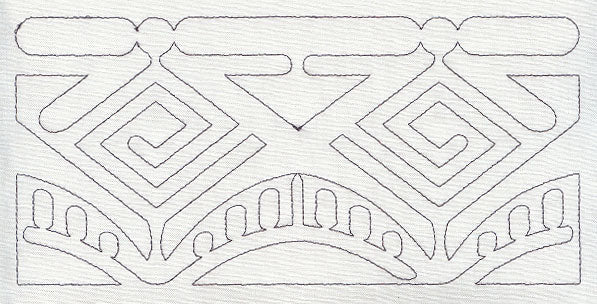 Mola Geometric Quilting Border (Single Run)