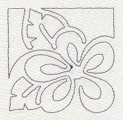 Mola Floral Quilting Corner (Single Run)