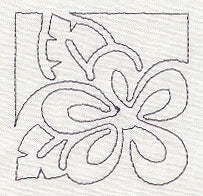 Mola Floral Quilting Corner (Single Run)