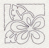 Mola Floral Quilting Corner (Single Run)