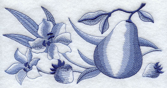 Delft Blue Fruit and Flower Border