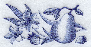 Delft Blue Fruit and Flower Border