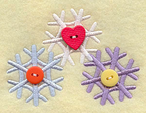 Button Snowflake Trio (Add Buttons)