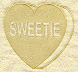 Conversation Heart - Sweetie (Embossed)
