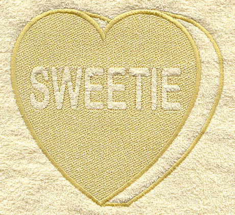 Conversation Heart - Sweetie (Embossed)