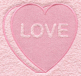 Conversation Heart - Love (Embossed)