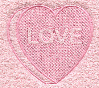 Conversation Heart - Love (Embossed)