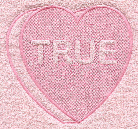 Conversation Heart - True (Embossed)