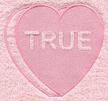Conversation Heart - True (Embossed)