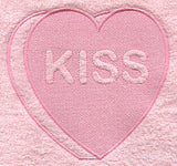 Conversation Heart - Kiss (Embossed)