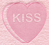 Conversation Heart - Kiss (Embossed)