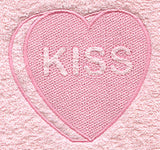 Conversation Heart - Kiss (Embossed)