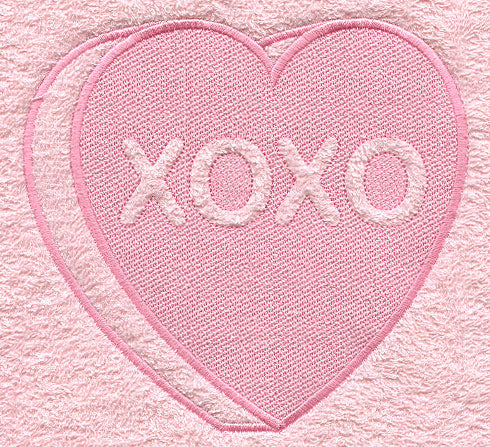 Conversation Heart - XOXO (Embossed)
