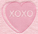 Conversation Heart - XOXO (Embossed)