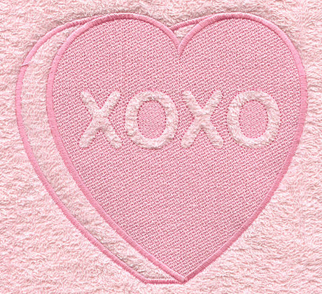 Conversation Heart - XOXO (Embossed)