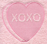 Conversation Heart - XOXO (Embossed)