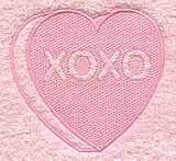 Conversation Heart - XOXO (Embossed)