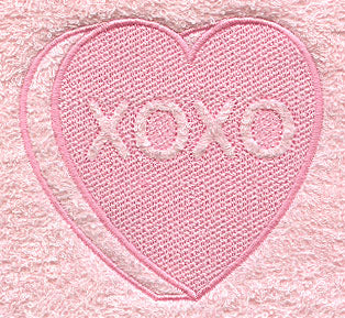 Conversation Heart - XOXO (Embossed)