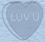 Conversation Heart - Luv U (Embossed)