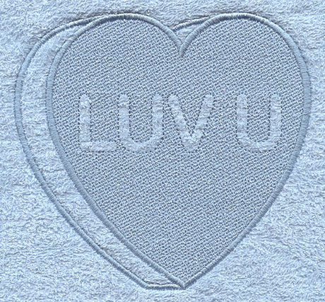 Conversation Heart - Luv U (Embossed)
