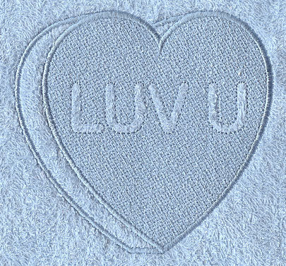 Conversation Heart - Luv U (Embossed)
