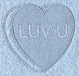 Conversation Heart - Luv U (Embossed)