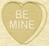 Conversation Heart - Be Mine (Embossed)