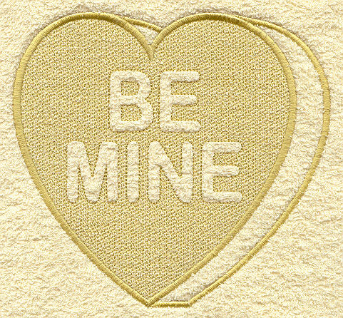 Conversation Heart - Be Mine (Embossed)