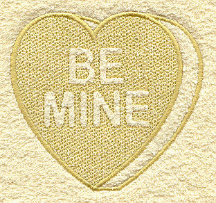 Conversation Heart - Be Mine (Embossed)