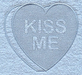 Conversation Heart - Kiss Me (Embossed)