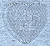 Conversation Heart - Kiss Me (Embossed)