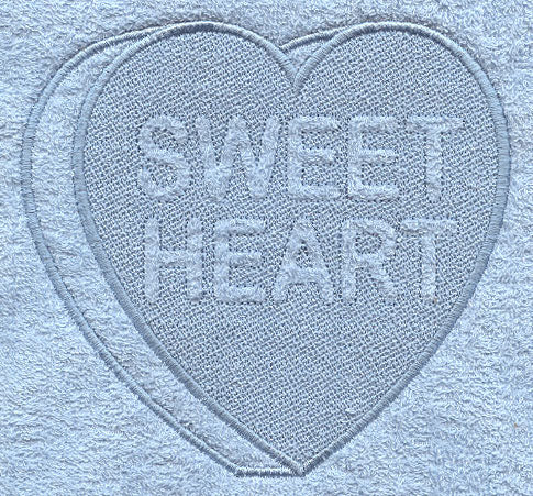 Conversation Heart - Sweetheart (Embossed)