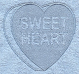 Conversation Heart - Sweetheart (Embossed)