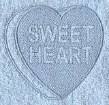 Conversation Heart - Sweetheart (Embossed)