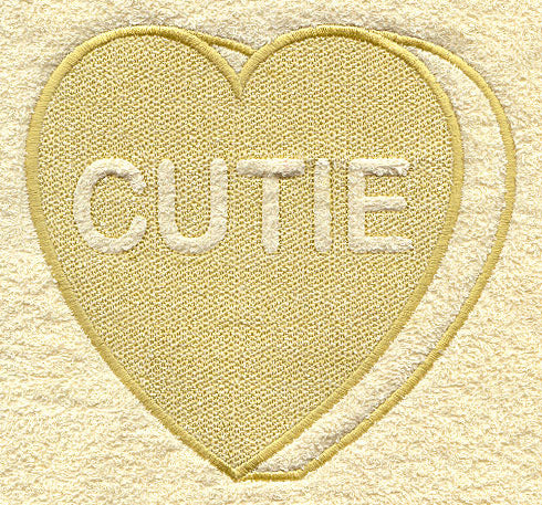 Conversation Heart - Cutie (Embossed)