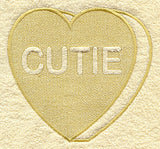 Conversation Heart - Cutie (Embossed)