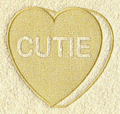 Conversation Heart - Cutie (Embossed)