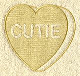Conversation Heart - Cutie (Embossed)