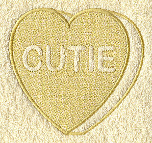 Conversation Heart - Cutie (Embossed)