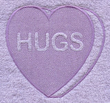 Conversation Heart - Hugs (Embossed)