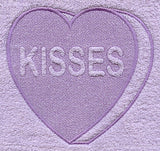 Conversation Heart - Kisses (Embossed)