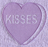 Conversation Heart - Kisses (Embossed)