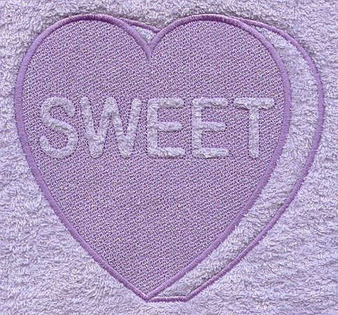 Conversation Heart - Sweet (Embossed)