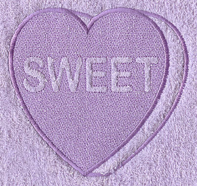 Conversation Heart - Sweet (Embossed)